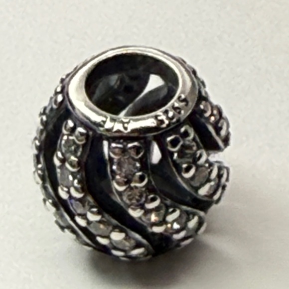 Pandora Jewelry - Pandora Openwork Swirl Pavé CZ Charm Sterling ALE S925